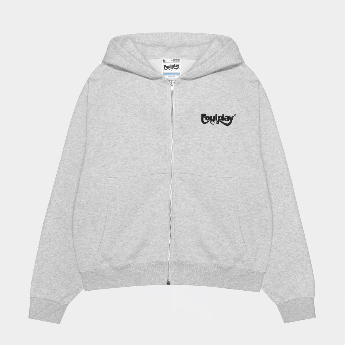 2-Hit Logo Zip-Up Hoodie - (Ash) – Foulplay®
