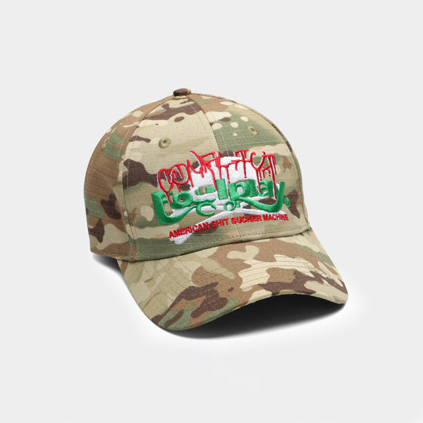 Sh*t Suckers Contrast Stitch 6-Panel Cap - (Camo)
