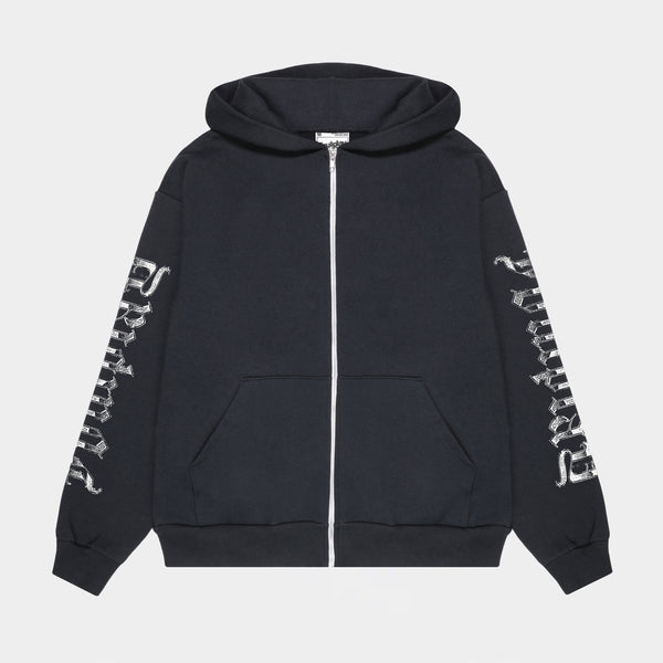 Day Of Anguish Zip-Up Hoodie - (Navy)