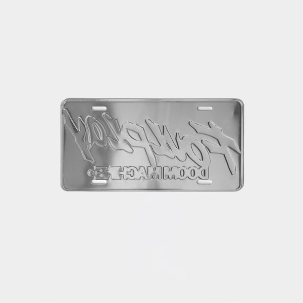 Doom Machine Licence Plate - (Silver)