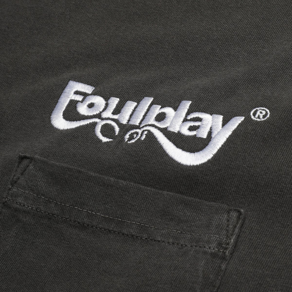 Embroidered Logo Pocket T-Shirt - (Vintage Black)