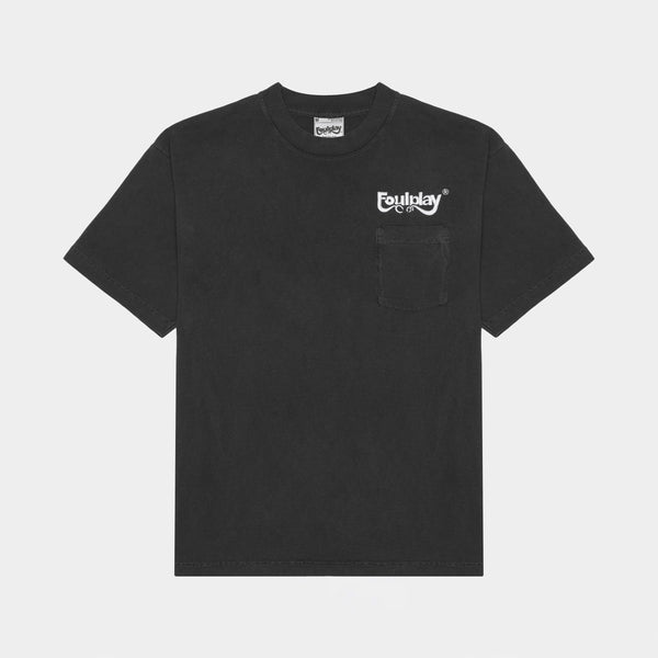Embroidered Logo Pocket T-Shirt - (Vintage Black)