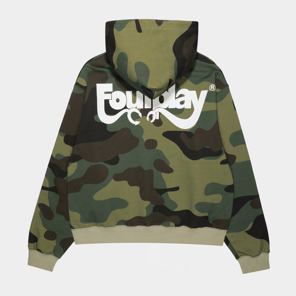 2-Hit Logo Hoodie - (Woodland Camo)