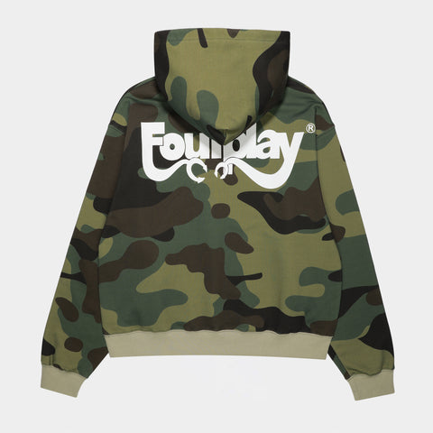 2-Hit Logo Hoodie - (Woodland Camo)