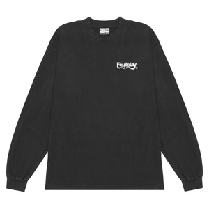 Embroidered Micro-Logo Long Sleeve - (Washed Black)